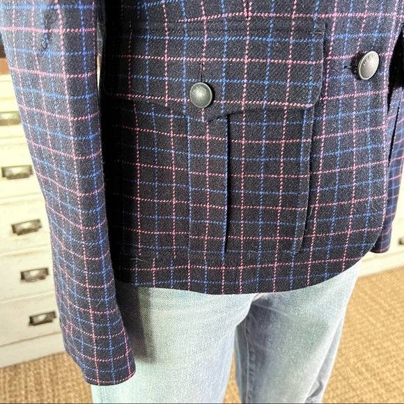 Rag & Bone Nancie Plaid Blazer Jacket Size 2 - Picture 6 of 16